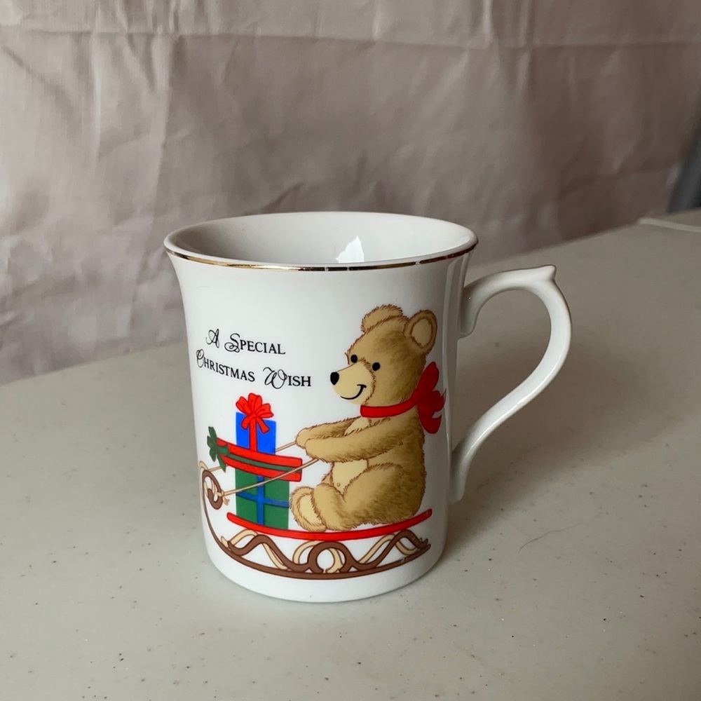 Papel Coffee Mug A SPECIAL CHRISTMAS WISH Japan Teddy Bear Gift Collectible